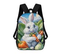 sinyumoney Adorable Bunny with Carrots Mochila Escolar Para Ordenador Portátil Para La Escuela/trabajo/viajes: Perfecta Para Viajes, Trabajo Y Uso Diario 17inch