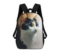 sinyumoney Adorable Calico Cat Portrait Mochilas Escolares Para La Escuela Secundaria, Preparatoria, Universidad Y Viajes Para Niños/niñas/adolescentes 17inch