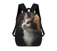 sinyumoney Adorable Calico Kitten Portrait Mochila Escolar Resistente Al Agua, Mochila De Viaje, Bolsa Para Computadora Para Hombres, Mujeres Y Adolescentes 17inch
