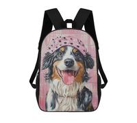 sinyumoney Adorable Dog with Pink Bandana Mochilas Para Niños 17inch Mochila Escolar Mochila Escolar Impresa En 3D Para Niños De Primaria Y Secundaria