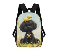 sinyumoney Adorable Dog with Yellow Duckling Mochila Escolar Infantil Impresa En 3D Para Niños, Mochila De Viaje De Alta Capacidad, Mochilas Para Libros De 17 Pulgadas Para Niños