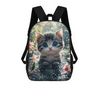 sinyumoney Adorable Kitten in Garden Pond Mochila Escolar Resistente Al Agua Para Ordenador Portátil Para La Escuela/trabajo/viajes 17inch