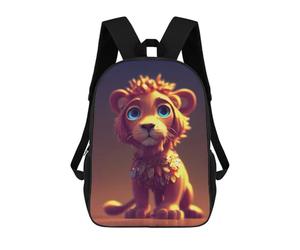 sinyumoney Adorable Lion Cub Artwork Mochilas Infantiles Mochila Escolar Mochila Impresa En 3D Para Niños Mochilas De Viaje Bolsas Para Libros Mochila Escolar Para Niños 17inch