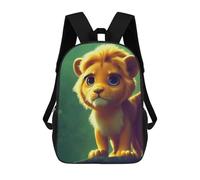 sinyumoney Adorable Lion Cub Portrait Mochila Infantil Para Niñas Y Niños, Mochila De Día, Escuela Primaria, Perfecta Para La Vuelta Al Cole O Educación Física, Regalos Y Viajes 17inch
