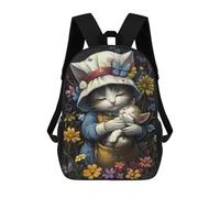 sinyumoney Adorable Nurse Cat with Kitten -1 Mochila Grande Para Portátil Resistente Al Agua Para La Escuela - Perfecta Para Viajes, Trabajo Y Uso Diario 17inch