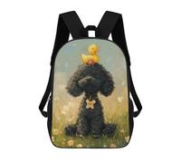 sinyumoney Adorable Poodle with Rubber Duck Mochila Escolar Ligera Para Aeropuerto, Estudiantes Universitarios, Mochila Para Niños/niñas/adolescentes 17inch