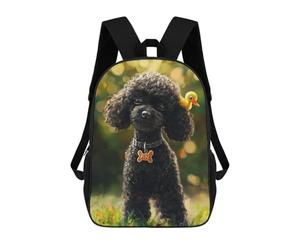 sinyumoney Adorable Poodle with Yellow Duck Toy -1 Mochila Escolar, De Negocios, Para Portátil, Unisex, Informal, Para Adolescentes, Chicas, Chicos, Mujeres Y Hombres 17inch