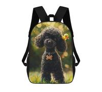 sinyumoney Adorable Poodle with Yellow Duck Toy -1 Mochilas Para Niños 17inch Mochila Escolar Mochila Escolar Impresa En 3D Para Niños De Primaria Y Secundaria