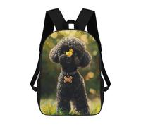 sinyumoney Adorable Poodle with Yellow Duck Toy Mochilas Escolares, De Viaje Y Universitarias Para La Escuela/trabajo/viajes 17inch