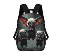 sinyumoney Adorable Pugs Vampires Mochila Escolar Infantil Impresa En 3D Para Niños, Mochilas De Viaje, Bolsas Para Libros, Mochila Escolar Infantil 17inch