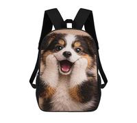 sinyumoney Adorable Puppy Smiling with Paws Mochila Escolar De 17 Pulgadas Impresa En 3D Mochilas Infantiles Mochila Genial Impresa En 3D Para Niños De Primaria Y Secundaria