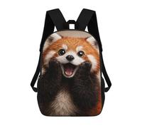 sinyumoney Adorable Red Panda Portrait Mochila Escolar De Moda Para Papelería, Impermeable, Informal, Para El Campus, Actividades Al Aire Libre, Viajes Y Deportes 17inch