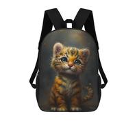 sinyumoney Adorable Tiger Kitten Mochila Escolar, Bolso De Negocios, Bolso Para Portátil Resistente Para Niñas Y Adolescentes 17inch