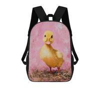 sinyumoney Adorable Yellow Duckling Painting Mochila Escolar Infantil De 17 Pulgadas, Mochila Escolar Impresa En 3D Para Niños De Primaria Y Secundaria