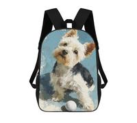 sinyumoney Adorable Yorkshire Terrier with Golf Ball Mochila Escolar Infantil De 17 Pulgadas, Impresa En 3D, Estilo Casual, Para Niños, Ideal Para Viajes, Como Mochila Escolar O Para Llevar Libros.