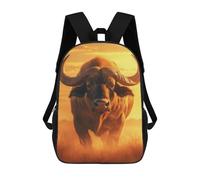 sinyumoney African Buffalo Sunset Portrait Mochila Escolar Resistente Al Agua, Mochila De Viaje, Bolsa Para Computadora Para La Escuela/trabajo/viajes 17inch