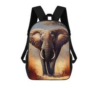 sinyumoney African Bush Elephant Mochila De Moda Para Papelería, Impermeable, Informal, Para Niños/niñas/adolescentes 17inch