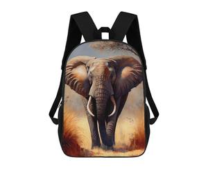 sinyumoney African Bush Elephant Mochila, Mochila Infantil, Mochila Escolar Para Estudiantes, Mochila Para Libros, Mochila Escolar Impresa En 3D Para Niños Y Niñas 17inch