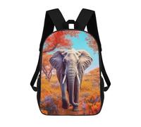 sinyumoney African Elephant in Autumn Landscape Mochilas Escolares Mochila Escolar Ligera Mochila De Día Mochila Escolar Para La Universidad Para Niños/Niñas/Adolescentes 17inch