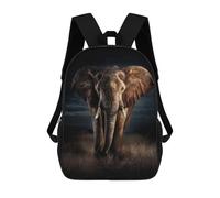 sinyumoney African Elephant in Grassland Mochilas Infantiles Impresas En 3D De 17 Pulgadas. Mochila Escolar Informal Impresa En 3D Para Niños De Primaria Y Secundaria.
