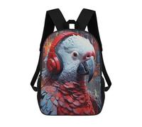 sinyumoney African Grey Parrot Mochila Infantil Para Niñas, Mochila Escolar 3D, Mochila Para Niños Pequeños, Mochila Informal De Día, Mochila Escolar De Moda 17inch