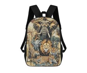 sinyumoney African Safari Animals Mochila Escolar Resistente Al Agua, Mochila De Viaje, Bolsa Para Computadora Para Hombres, Mujeres Y Adolescentes 17inch