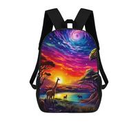 sinyumoney African Sunset Dreamscape Mochila Escolar Para Niños, Mochila Escolar Impresa En 3D Para Estudiantes De Primaria Y Secundaria 17inch