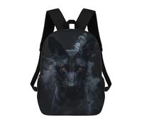 sinyumoney African Wild Dog in Smoke Mochilas Escolares Impresas En 3D, Mochila Escolar Informal Para Niños, Mochila Escolar De Moda Para Estudiantes De Secundaria 17inch