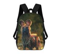sinyumoney African Wild Dog Mochila Escolar Infantil Impresa En 3D Para Niños, Mochilas De Viaje De Alta Capacidad, Bolsas Para Libros, Mochila Escolar Infantil 17inch