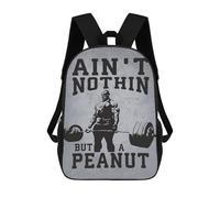 sinyumoney Aint NothinBut A Peanut - Ronnie Gym Motivation Mochila Escolar Resistente Al Agua, Mochila Escolar De Negocios Para Niñas, Niños Y Adolescentes 17inch