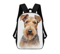 sinyumoney Airedale Terrier Portrait Mochilas Impresas En 3D Para Niños 17inch Mochilas De Moda Informales Para El Día A Día, Bolsas De Viaje, Mochilas Informales Para Exteriores Para Niños Y Niñas