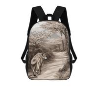 sinyumoney Akita Inu Dog Japan Dogs Mochilas Para Niños Mochilas Escolares Mochila Escolar Para Niños Impresa En 3D Mochilas De Viaje De Moda Para Niños De Primaria Y Secundaria 17inch