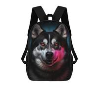 sinyumoney Alaskan Malamute with Red Eyes Mochilas Para Niños 17inch Mochila Escolar Mochila Escolar Impresa En 3D Para Niños De Primaria Y Secundaria