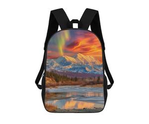 sinyumoney Alaska's Majestic Wilderness Mochilas Escolares Mochila Escolar Ligera Mochila De Día Mochila Escolar Para La Universidad Para Niños/Niñas/Adolescentes 17inch