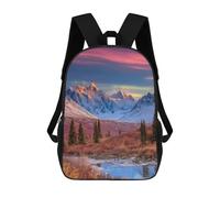 sinyumoney Alaska's Winter Wonderland Mochila Escolar De 17 Pulgadas Para Adolescentes, Con Estampado 3D, Ajustable Y Con Bolsillos, Ideal Para Niños, Niñas Y Estudiantes.