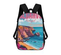 sinyumoney Algarve Coast Portugal Mochilas Infantiles Impresas En 3D, Mochilas De Moda Informales, Mochilas De Viaje Bonitas, Mochilas Informales Para Exteriores Para Niños Y Niñas 17inch