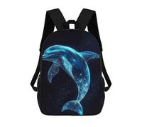 sinyumoney Algorithmic Cosmic Dolphin Mochila Escolar, De Negocios, Resistente, Para Portátil, Para Camping, Aventuras Al Aire Libre Y Viajes Diarios 17inch