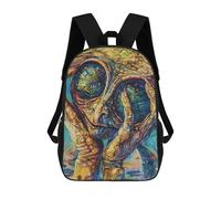 sinyumoney Alien Art LIX Mochilas Para Niños Mochila Escolar Mochila Escolar Impresa En 3D Para Niños Estudiantes De Primaria Y Secundaria 17inch