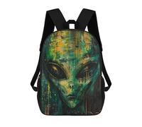 sinyumoney Alien Art LXII Mochila Escolar, Mochila De Negocios Para Portátil, Mochila Unisex Informal Para Adolescentes, Niños, Mujeres Y Hombres 17inch