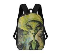 sinyumoney Alien Art VI Mochila Escolar Infantil De Moda Informal Mochilas Infantiles Impresas En 3D Mochila Grande Para Niño 17inch