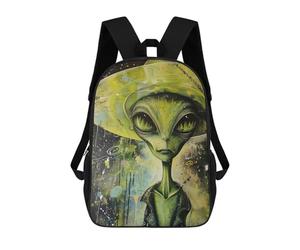 sinyumoney Alien Art VI Mochila Escolar Infantil De Moda Informal Mochilas Infantiles Impresas En 3D Mochila Grande Para Niño 17inch