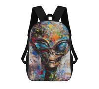 sinyumoney Alien Art XI Mochilas Impresas En 3D Para Niños, Mochila Escolar, Mochila Informal Para Exteriores, Mochila Informal De Moda Para Niños, Lindas Bolsas De Viaje 17inch