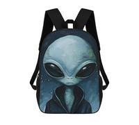 sinyumoney Alien Art XLII Mochila Escolar De Moda, Mochila De Papelería Impermeable, Mochilas Informales Para Adolescentes, Niños, Mujeres Y Hombres 17inch