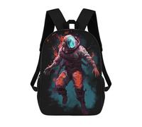 sinyumoney Alien Astronaut Mochila Escolar De 17 Pulgadas Para Adolescentes, Con Estampado 3D, Ajustable Y Con Bolsillos, Ideal Para Niños, Niñas Y Estudiantes.