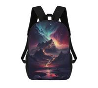 sinyumoney Alien Aurora Mountainscape Mochilas Para Niños Mochila Escolar Mochila Escolar Impresa En 3D Para Niños Estudiantes De Primaria Y Secundaria 17inch