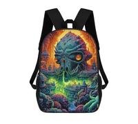 sinyumoney Alien Cityscape Surreal Artwork Mochilas Para Niños, Mochilas Escolares Personalizadas En 3D Para Niños Y Niñas, Mochilas Escolares Grandes, Mochilas Informales Para El Día A Día 17inch