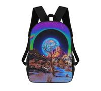 sinyumoney Alien Desert Planet Mochila Escolar De Moda Para Estudiantes, Adecuada Para Niños Y Niñas, Mochila Informal Para Viajes Al Aire Libre, Esencial Para El Día A Día 17inch