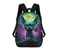 sinyumoney Alien Dog in Space Adventure Mochilas Escolares Para La Escuela Secundaria, Preparatoria, Universidad Y Viajes Para Hombres, Mujeres Y Adolescentes 17inch