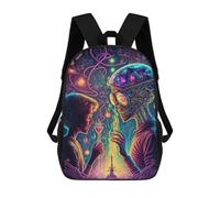 sinyumoney Alien Encounter in Neon Lights Mochilas Para Niños, Mochilas Escolares Personalizadas En 3D Para Niños Y Niñas, Mochilas Escolares Grandes, Mochilas Informales Para El Día A Día 17inch
