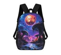 sinyumoney Alien Forest Landscape Mochila Escolar Ligera Para El Colegio, Mochila Escolar De Día, Mochila Para Libros Para La Universidad Para Niñas, Adolescentes 17inch